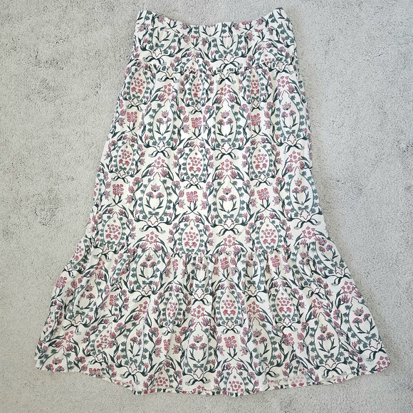 Abercrombie & Fitch | Poplin Floral Long A-Line Flower Maxi Skirt, Womens XLT - Picture 3 of 9